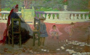 W Ogrodach Luksemburskich autorstwa Henri Edmond Cross